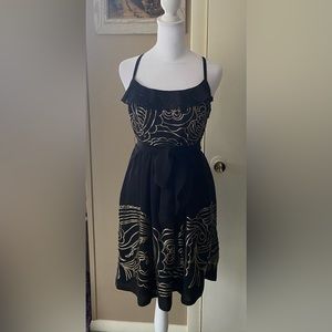 Little black and gold party dress